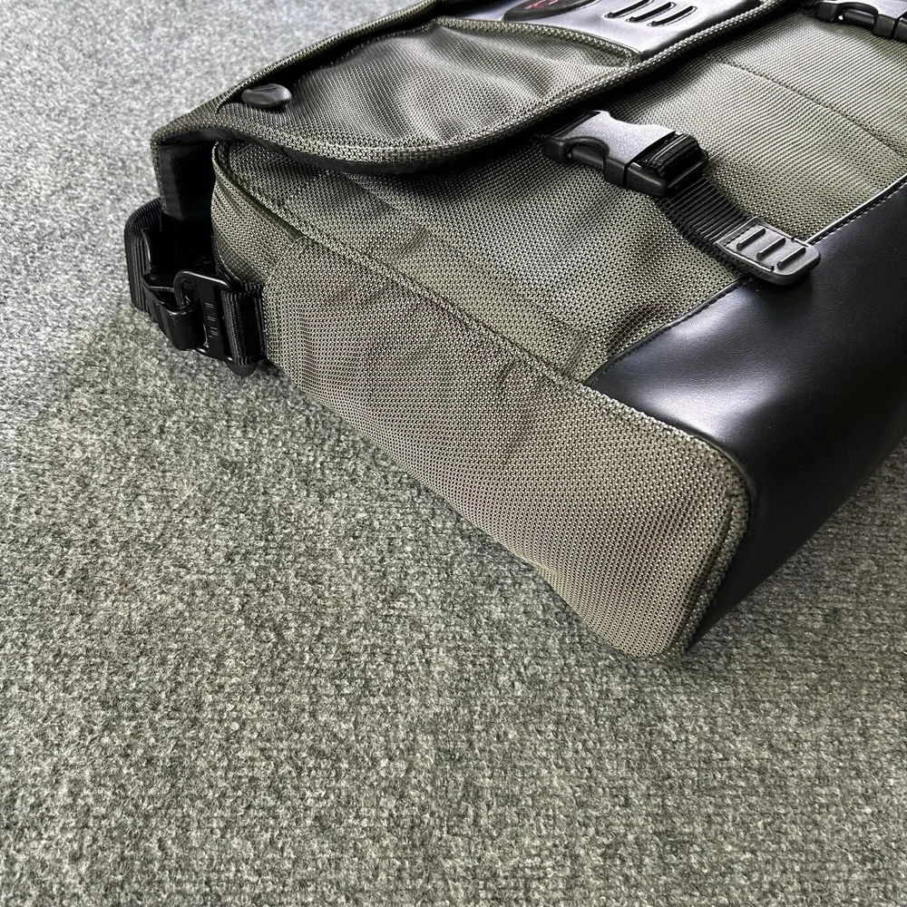 Tumi Messenger Bag  Grey Nylon Laptop Briefcase Men Travel Shoulder Bag